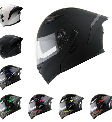 1Storm Motorcycle Modular Full Face Flip up Dual Visor Helmet + Spoile – MartianHelmets 1Storm Motorcycle Modular Full Face Flip up Dual Visor Helmet + Spoile – MartianHelmets