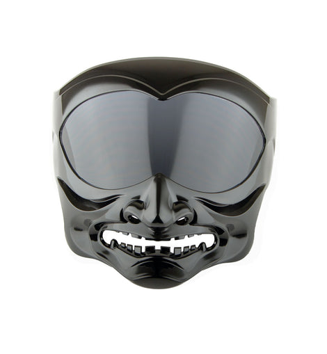 1Storm Motorcycle Open Face Fiber Glass Helmet Scooter Front Mask Smoked Lens Samurai