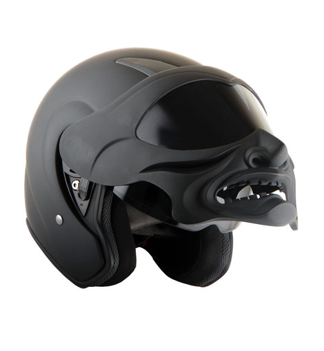 1storm motorcycle bike full face helmet mechanic matt black gray 1Storm Motorcycle Open Face Helmet Scooter Classical Knight Bike Dual – MartianHelmets
