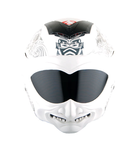 1Storm Motorcycle Open Face Fiber Glass Dual Visor Helmet HB_609 ...