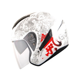 1Storm Motorcycle Open Face Helmet Scooter Classical Knight Bike Dual Lens/Sun Visor HB_609