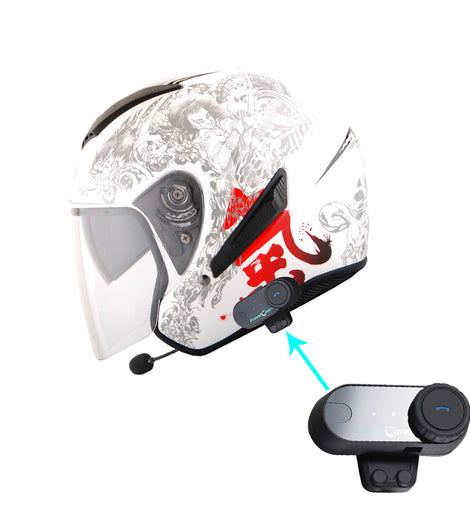 1Storm Motorcycle Open Face Fiber Glass Dual Visor Helmet HB 609