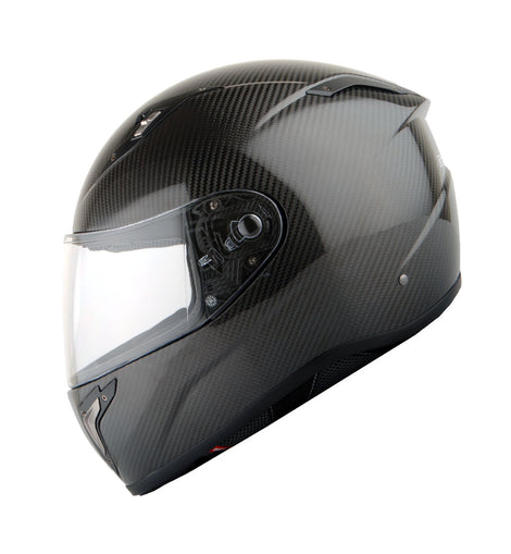 Martian Genuine Real Carbon Fiber Motorcycle Full Face Helmet HB-BFF-L5 Glossy Carbon Black, DOT Approved