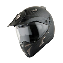 Martian Genuine Real Carbon Fiber Motorcycle Modular Flip up Full Face Helmet + Motorcycle Bluetooth Headset: HB-BXN-L9 Matt Carbon Black