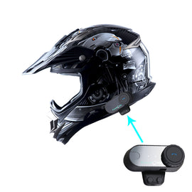 Dirt bike helmet top with bluetooth speakers