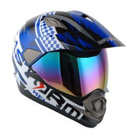1Storm Dual Sport Helmet Motorcycle HGXP14A Full Face Motocross Off Road Bike + Motorcycle Bluetooth Headset