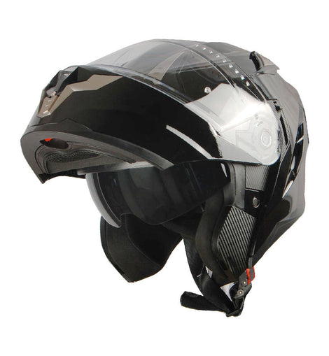 1storm motorcycle street bike modular flip up shop dual visor full face helmet matt black