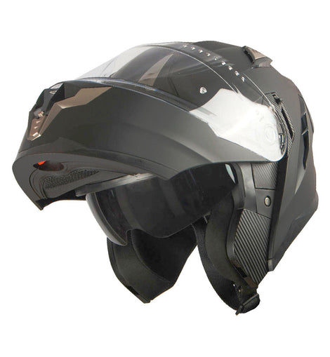 1storm motorcycle street bike modular flip up dual best sale visor full face helmet matt black
