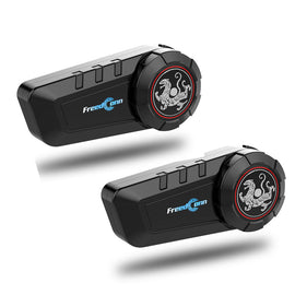 FreedConn KY-Pro Motocycle Helmet Waterproof and Wireless Bluetooth Headset /FM Radio/1000M Intercom/6 Riders Intercom/ Moto Biking & Skiiing/ Universal Pairing with most of other brands bluetooths