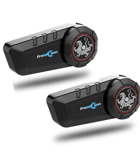 FreedConn KY-Pro Motocycle Helmet Waterproof and Wireless Bluetooth Headset /FM Radio/1000M Intercom/6 Riders Intercom/ Moto Biking & Skiiing/ Universal Pairing with most of other brands bluetooths