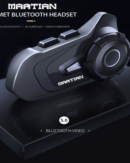 Martian Motocycle Helmet Wireless Waterproof Bluetooth Headset BlueT-S2 /2 Riders Intercom/1000M Intercom/FM Radio/Moto Biking & Skiiing/2 in 1 Microphone/