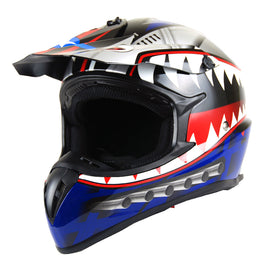 1Storm Adult Motocross Helmet BMX MX ATV Dirt Bike Downhill Mountain Bike Helmet Racing Style HKY_SC09S + Motorcycle Bluetooth Headset