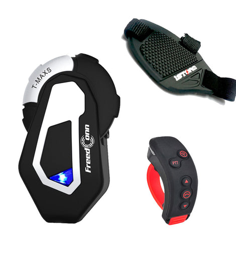 Freedconn New Motocycle Helmet Waterproof and Wireless Bluetooth TMAX-S Group Intercom 1000M Headset with L3 Remote Controller